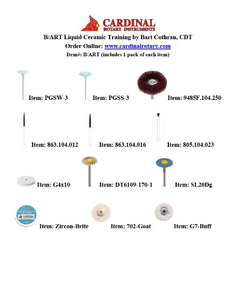 Picture of B/ART Training - 1 pack each item