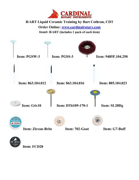 Picture of B/ART COMPLETE KIT - 1 pack each item